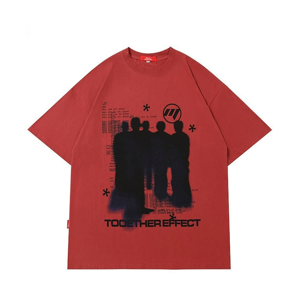 Y2K Grunge Silhouette Graphic T-Shirt Newgew
