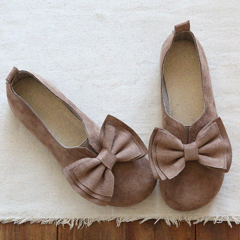 Women Retro Suede Soft Comfort Casual Flats Newgew Shoes