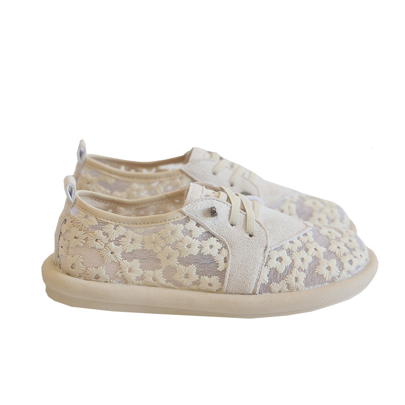 Women Retro Summer Canvas Mesh Casual Shoes Newgew Shoes