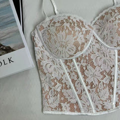 Lace Inner Layer Push-Up Fishtail Bra PinTow