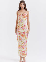Ivory Floral Maxi Dress Newgew Dresses