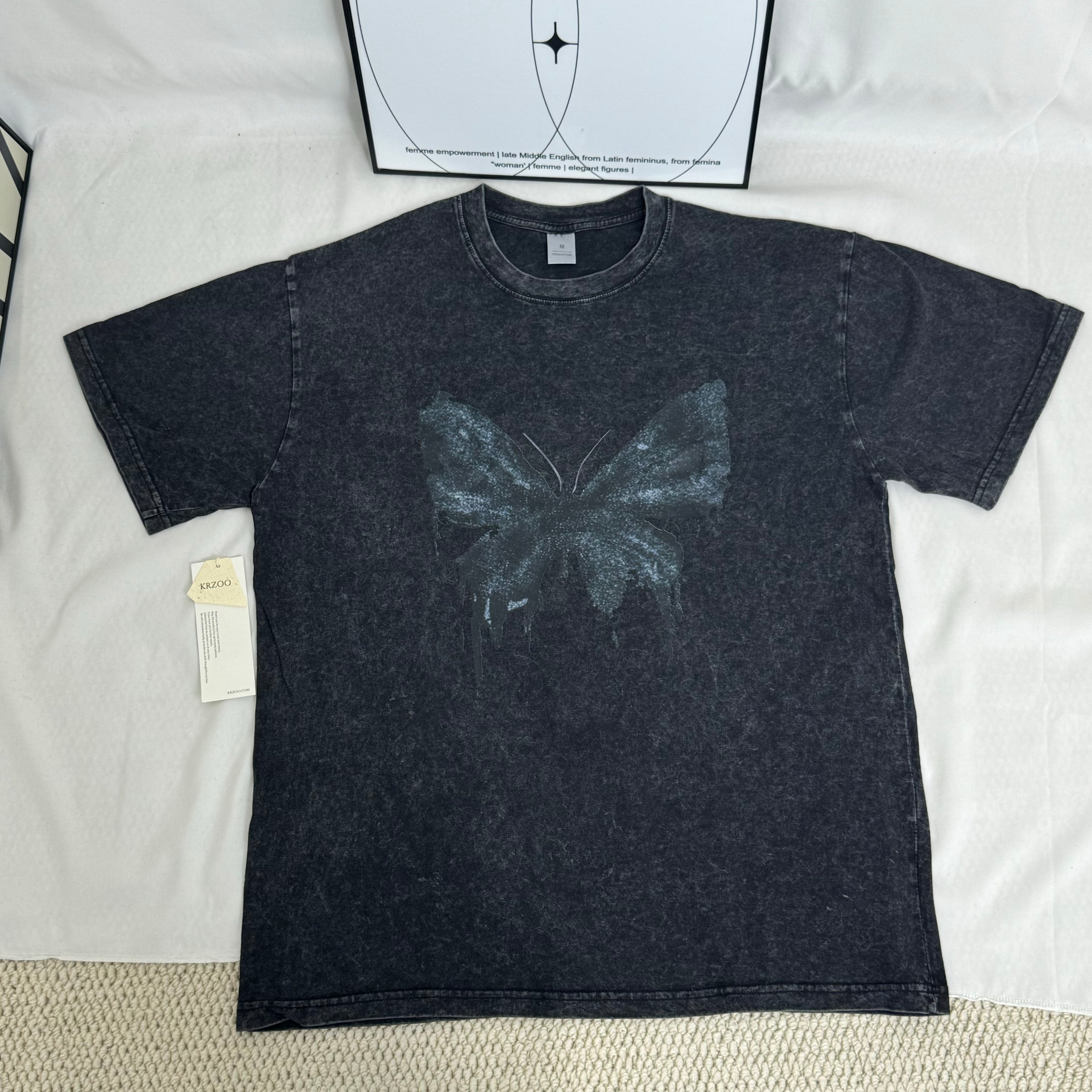 Printed Vintage-Wash Short-Sleeve T-Shirt PinTow
