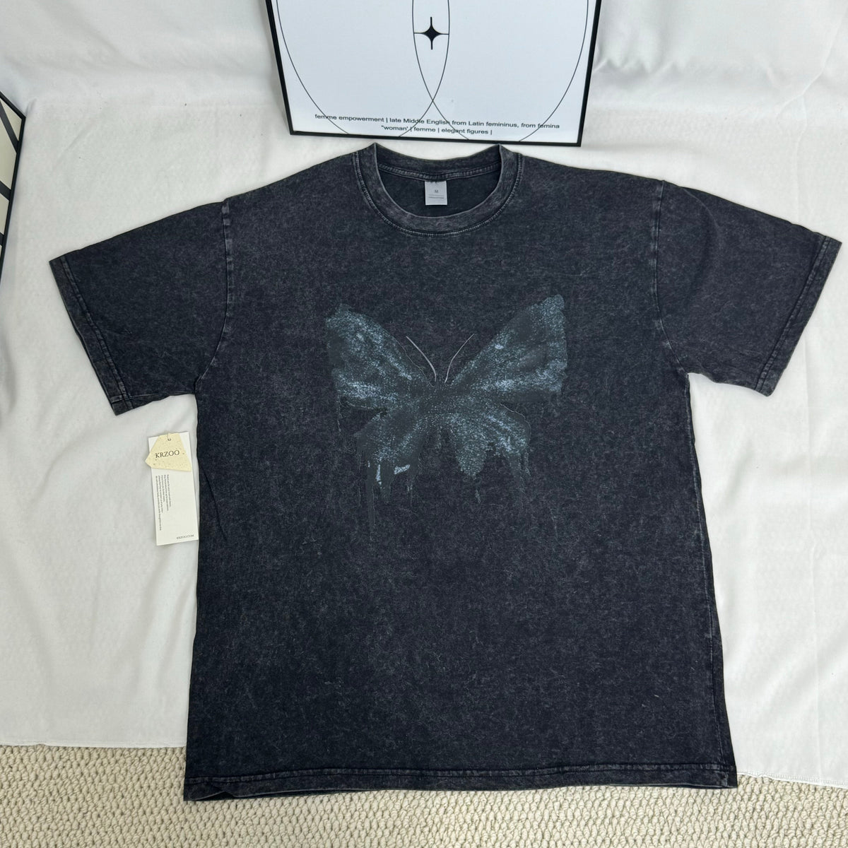Printed Vintage-Wash Short-Sleeve T-Shirt PinTow