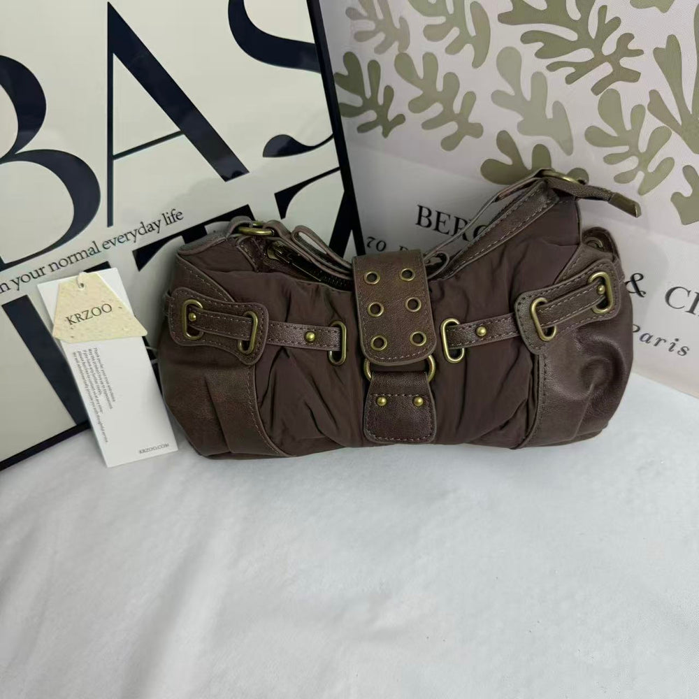 Distressed Vintage-Style Underarm Bag PinTow
