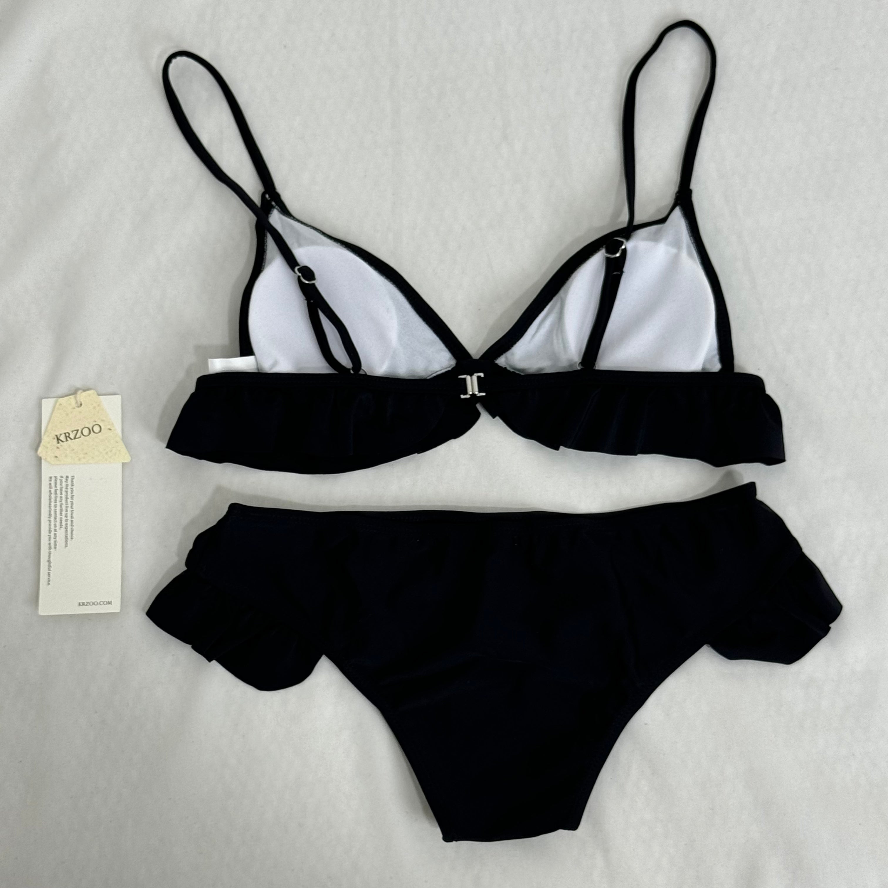 Bikini Swimsuit, Solid Color Bikini Set PinTow