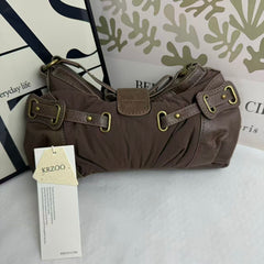 Distressed Vintage-Style Underarm Bag PinTow