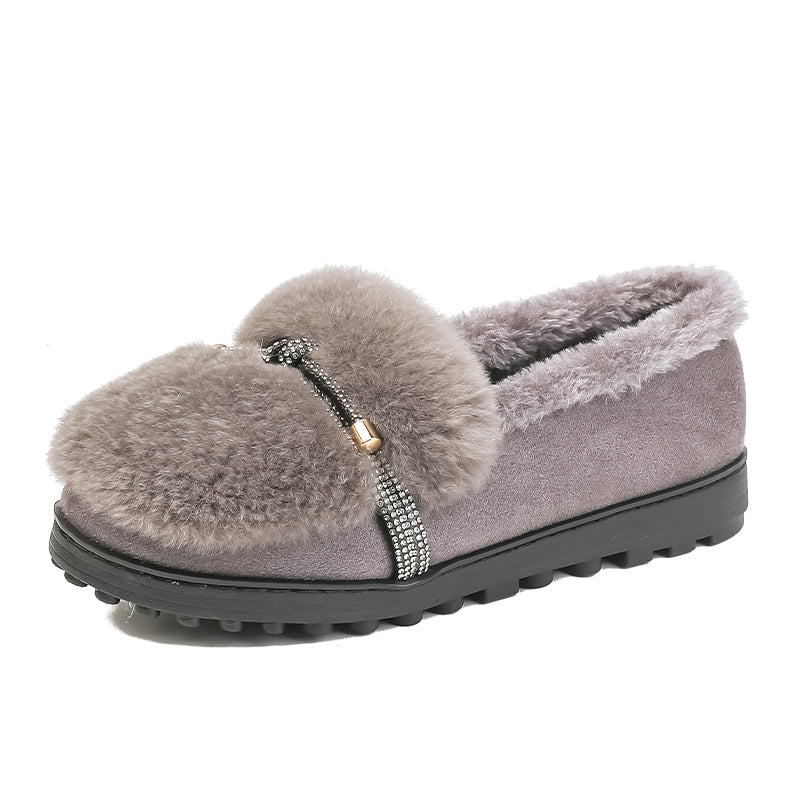 Women Minimalist Warm Furred Flat Casual Shoes Newgew Shoes