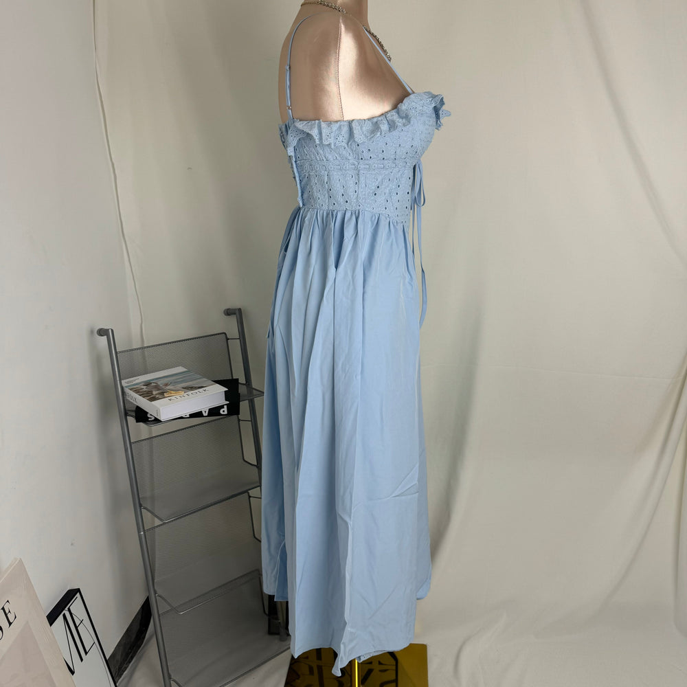 French-Style Belted Slit Dress PinTow
