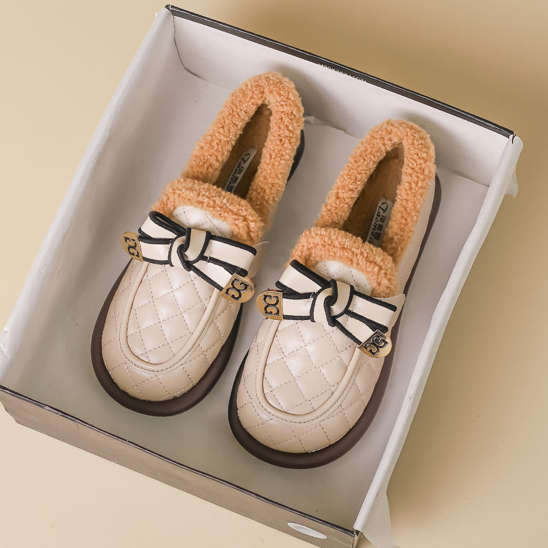 Women Casual Fashion Furred Flat Casual Shoes Newgew Shoes