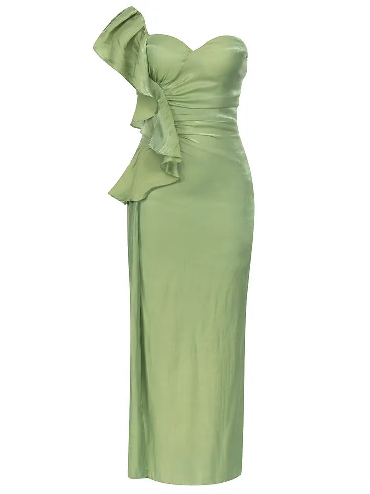 One-Shoulder Ruffle Bodycon Dress Newgew Dresses