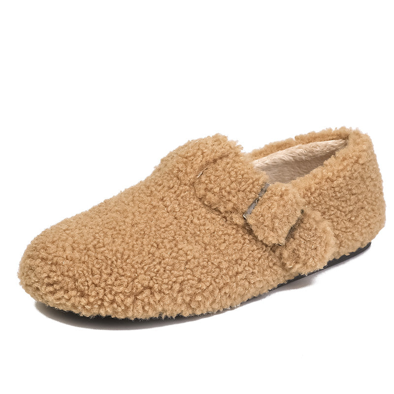 Women Minimalist Casual Flat Soft Fur Shoes Newgew Shoes