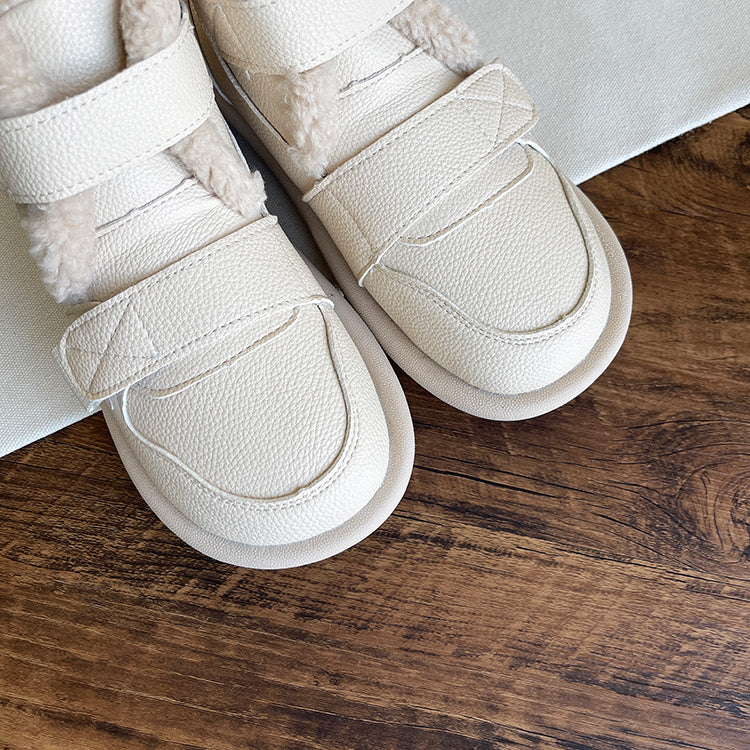 Women Minimalist Soft Furred Flat Boots Newgew Shoes