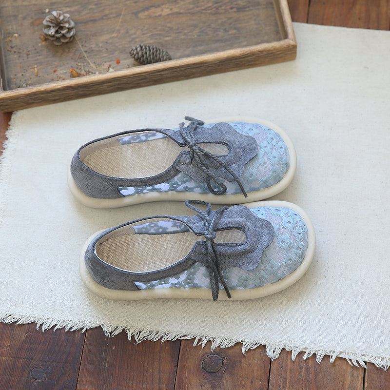 Women Retro Mesh Summer Casual Canvas Shoes Newgew Shoes