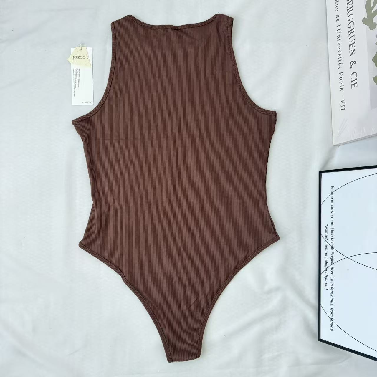 Sleeveless Placket One-Piece Suit PinTow