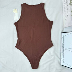 Sleeveless Placket One-Piece Suit PinTow