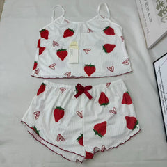 Strawberry Heart Patterned Set PinTow