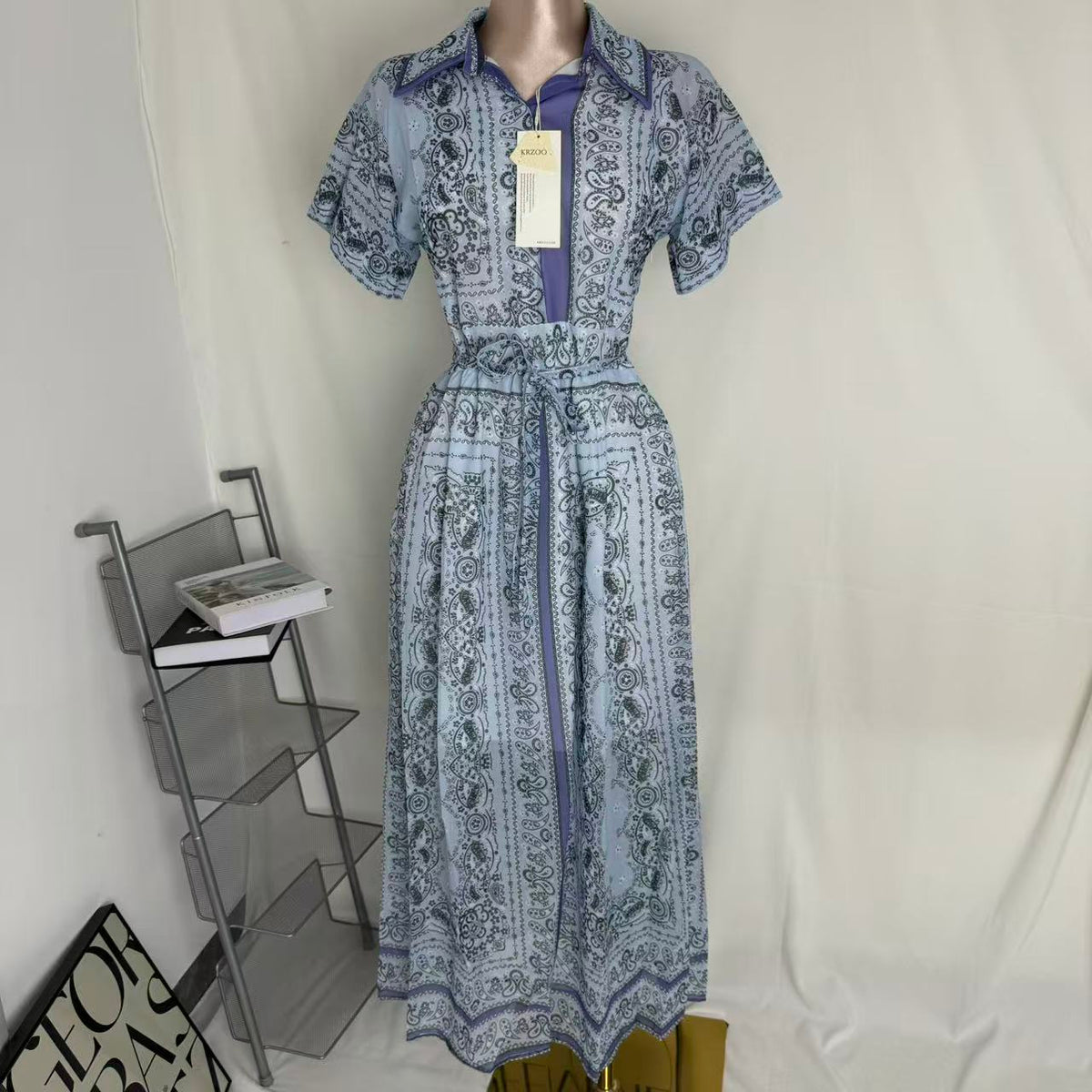 Fitted Color-Block Midi Dress PinTow