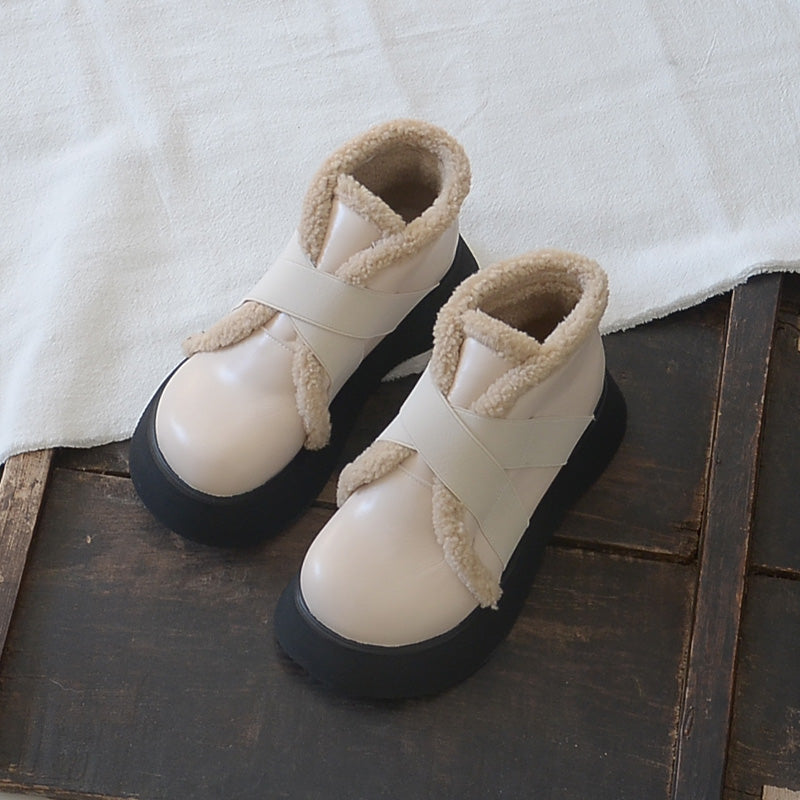 Women Retro Casual Minimalist Furred Boots Newgew Shoes