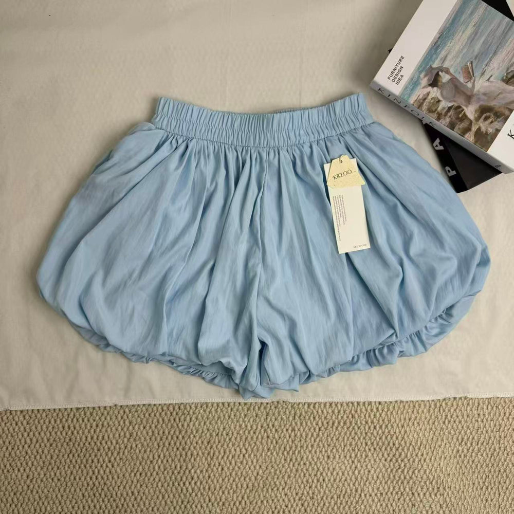 Blue  A-Line Puffy Tulip Skort PinTow