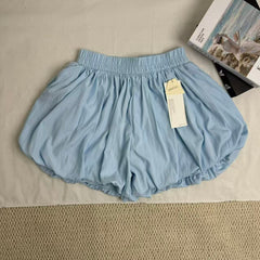 Blue  A-Line Puffy Tulip Skort PinTow