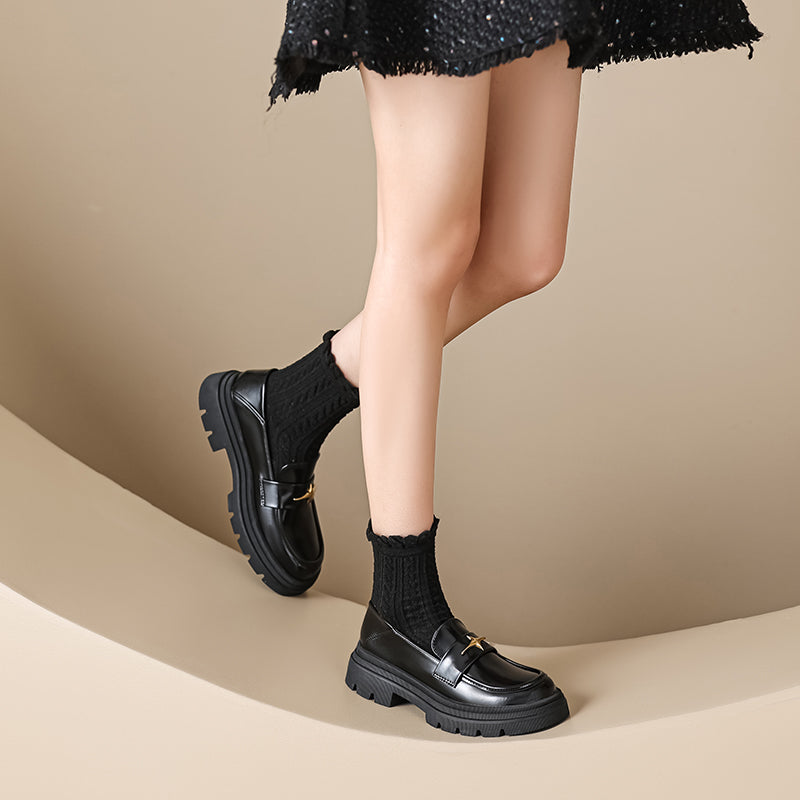 Women Retro Casual Spring Dress Loafers Newgew Shoes