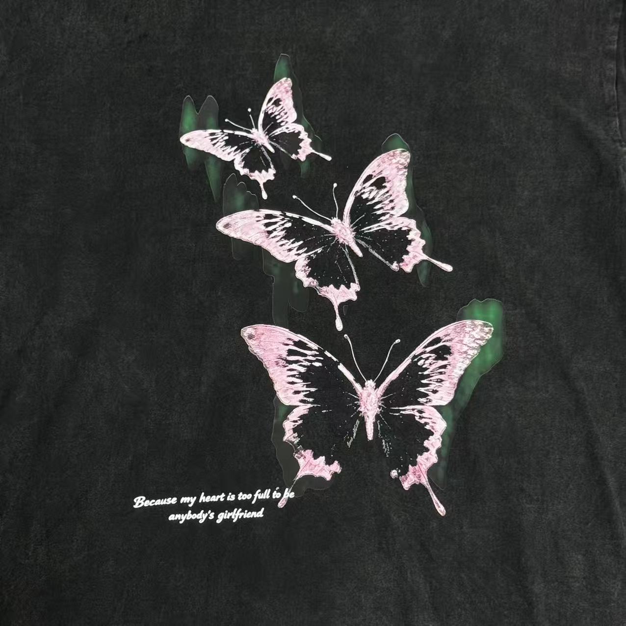Butterfly Washed Distressed Vintage T-Shirt PinTow
