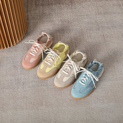 Women Patchwork Leather Comfort Soft Casual Shoes Newgew Shoes