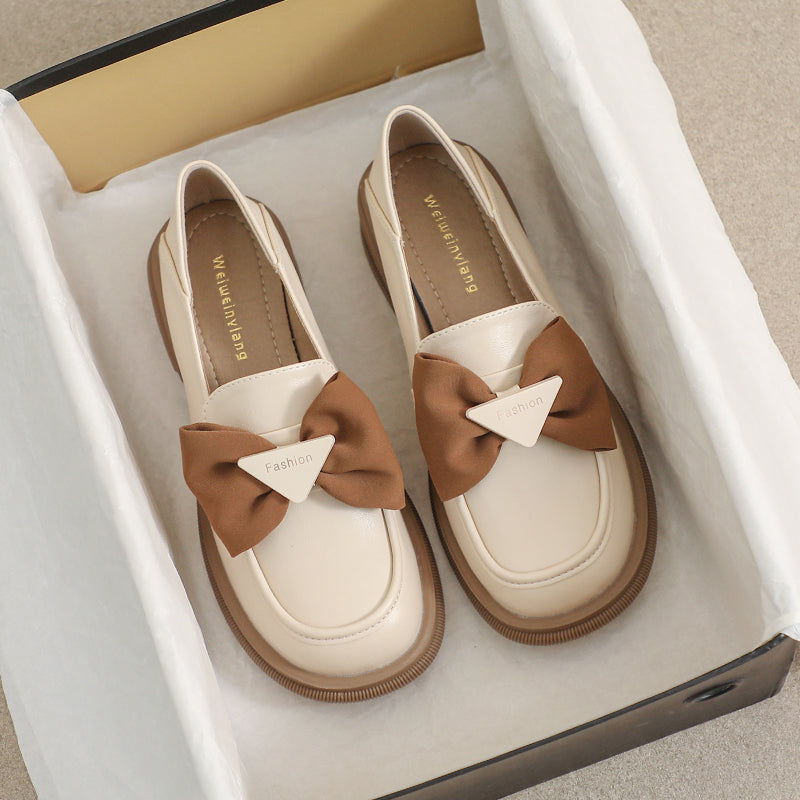 Women Fashion Bowknot Lug Sole Casual Shoes Newgew Shoes