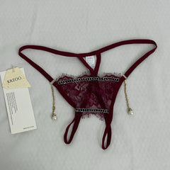 Lace European And American Style Low-Waisted Thongs PinTow