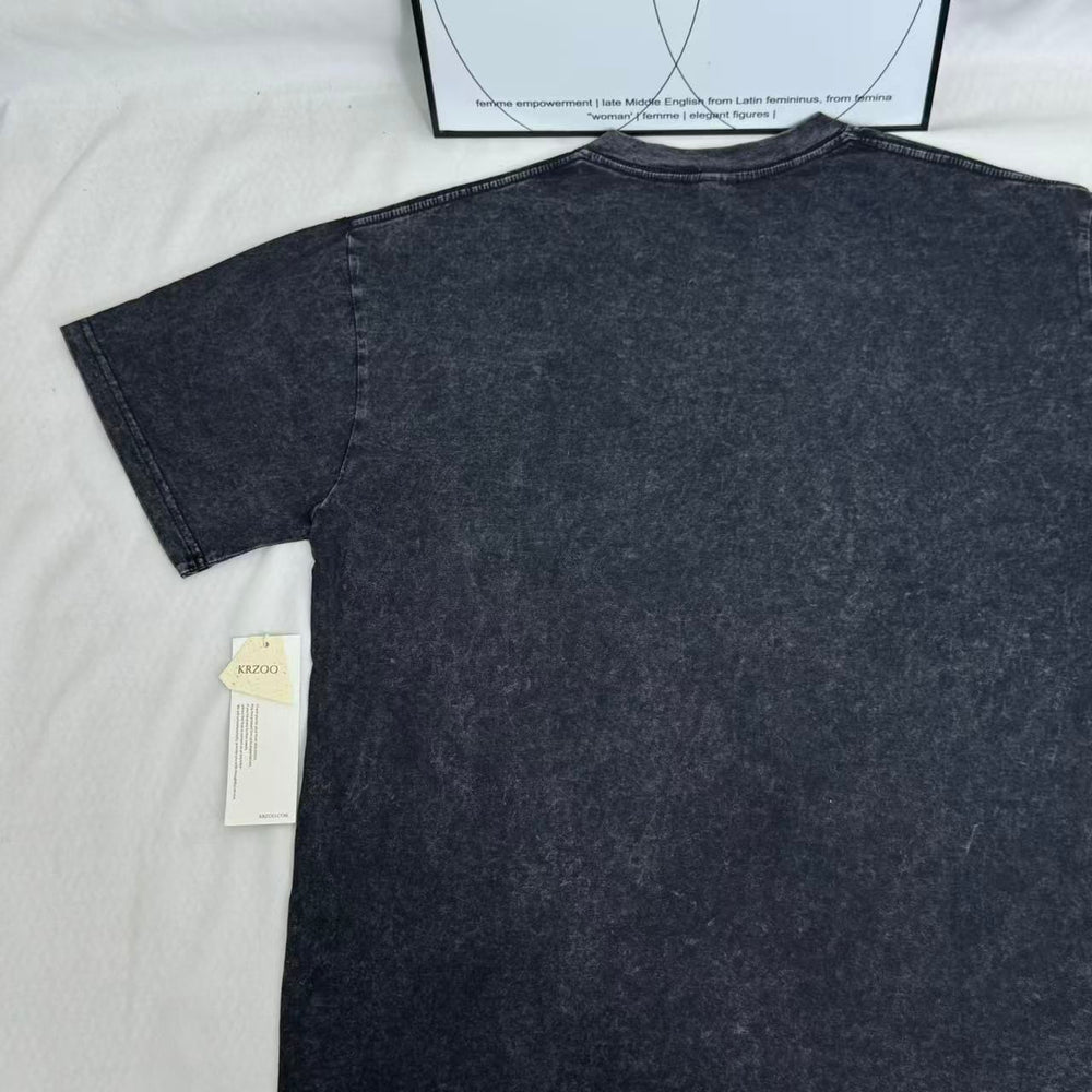 Printed Vintage-Wash Short-Sleeve T-Shirt PinTow