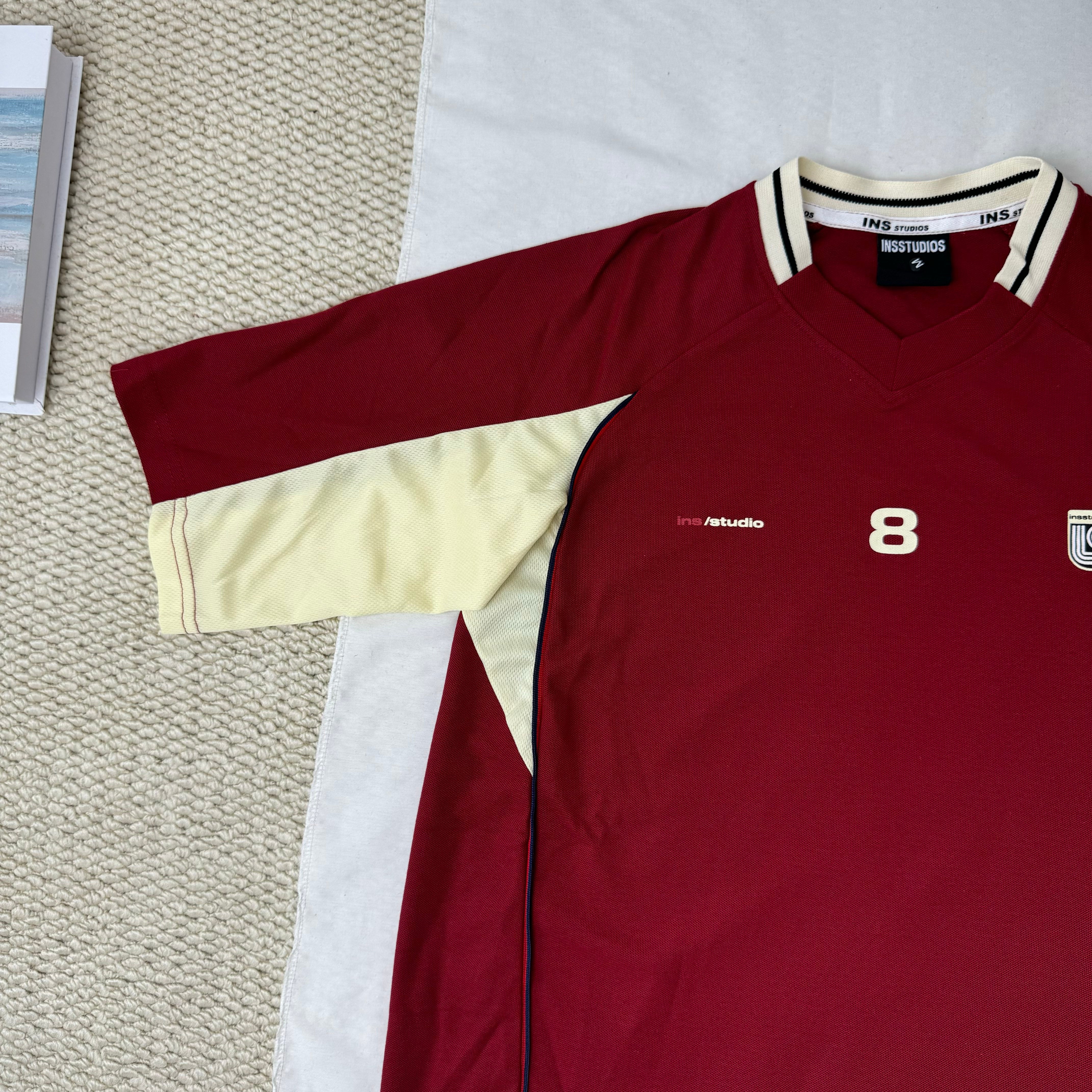 Quick-Dry V-Neck Short-Sleeve Sports Jersey PinTow