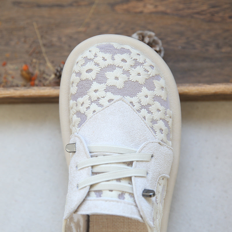 Women Retro Summer Canvas Mesh Casual Shoes Newgew Shoes