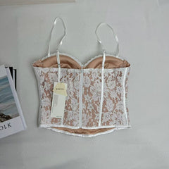 Lace Inner Layer Push-Up Fishtail Bra PinTow