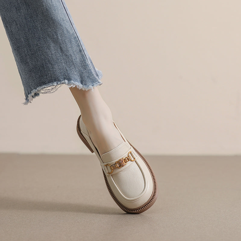 Women Retro Casual Soft Microfiber Leather Loafers Newgew Shoes