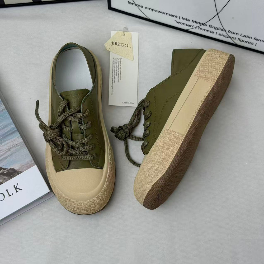 Green Chunky-Soled Casual Shoes PinTow