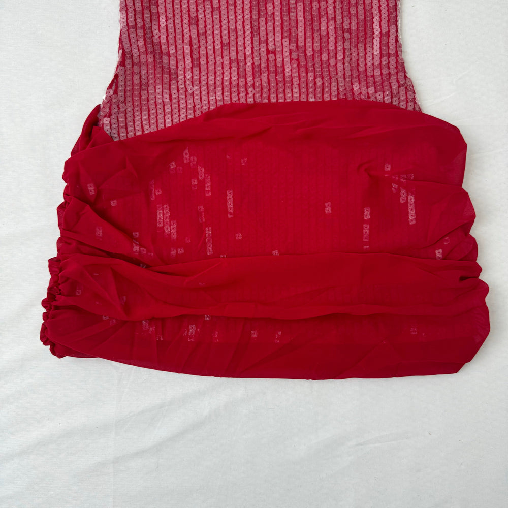 Floral-Embellished Sequin Camisole Dress PinTow