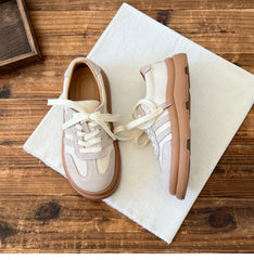 Women Patchwork Suede Leather Flat Casual Training Shoes Newgew Shoes