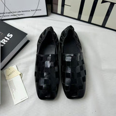 Open-Weave Pleated Flat Shoes PinTow