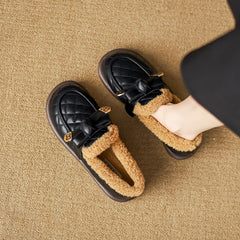 Women Casual Fashion Furred Flat Casual Shoes Newgew Shoes