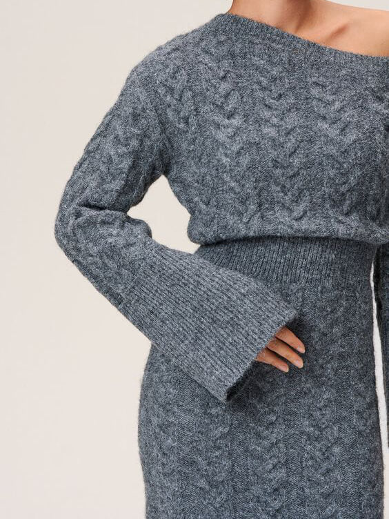 Arona Knitted Midi Dress Newgew Dresses