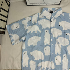 Short-Sleeved Shirt With All-Over Cartoon Print PinTow