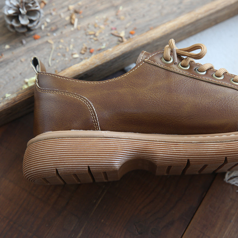 Women Retro Minimalist Thick Soled Casual Shoes Newgew Shoes