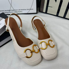 Metal Horse Bit Buckle Platform Heels PinTow