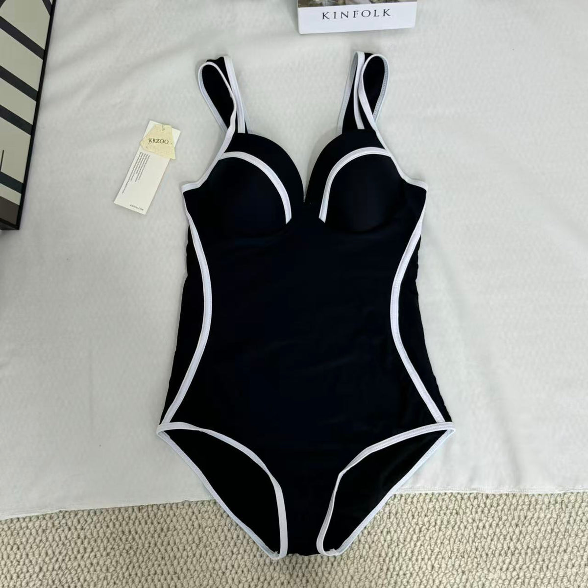 High-Waisted Slimming Swimsuit PinTow