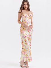Ivory Floral Maxi Dress Newgew Dresses