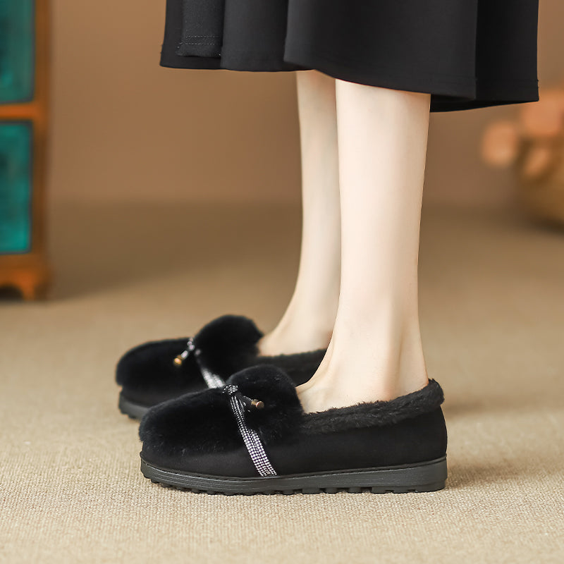 Women Minimalist Warm Furred Flat Casual Shoes Newgew Shoes