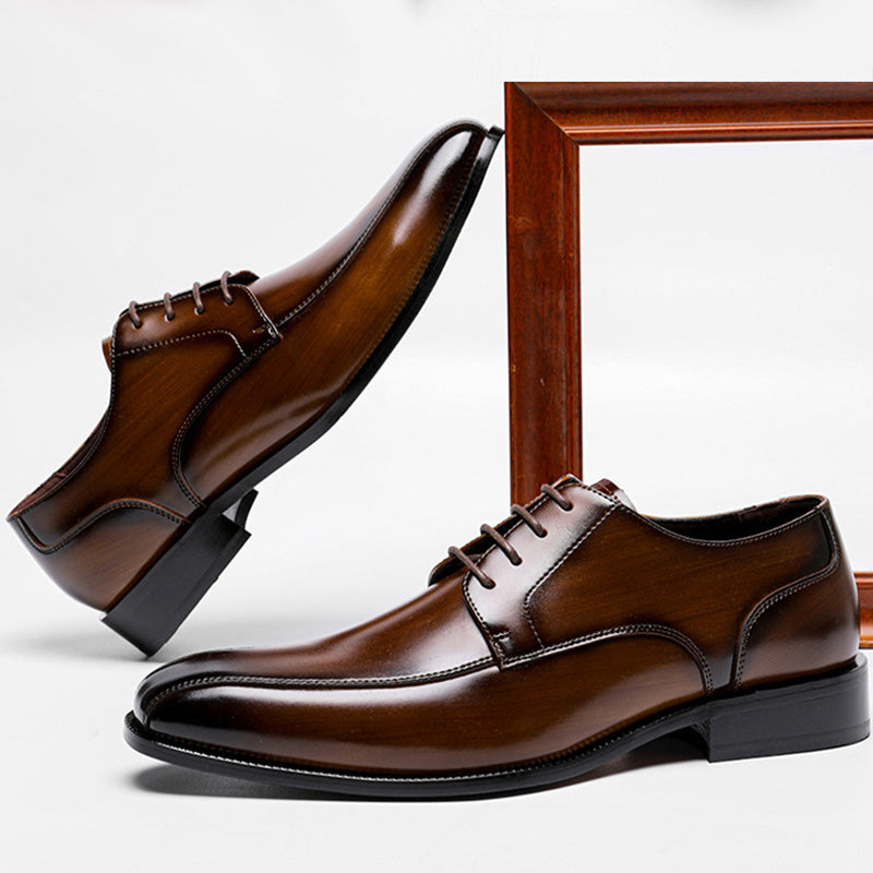 Men CLassic Pointed Toe Cowhide Oxford Shoes Newgew Shoes