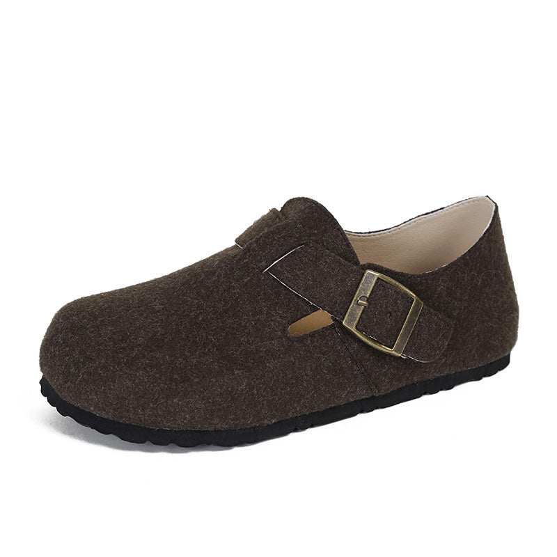 Women Retro Minimalist Flat Soft Casual Shoes Newgew Shoes
