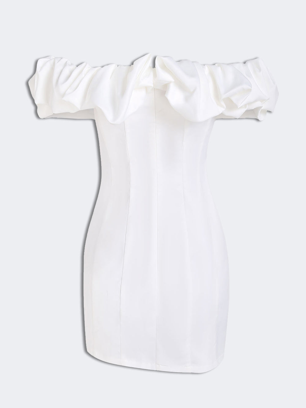Satin Ruffled Strapless Mini Dress Newgew Dresses