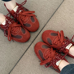 Red Casual Agan Flip-Flops Newgew